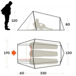 Tenten Camping Negozio -Tenten Camping Negozio tenda ferrino sling 3 compatta climi miti tre 3 stagioni trail running bicicletta 1